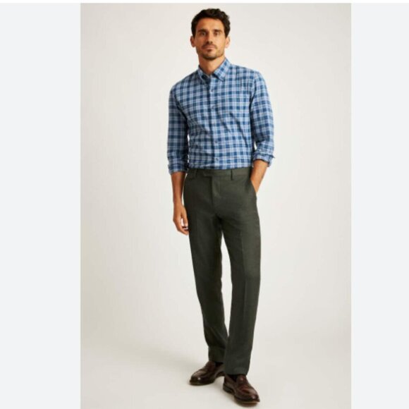 Bonobos Slim Fit Plaid Long Sleeve Checkered Button-Up Shirt Flannel Size Small - Picture 1 of 1